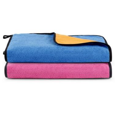 Imagem de Kit 02 Panos Flanela E Microfibra Dupla Face Toalha Para Limpeza Em Ge