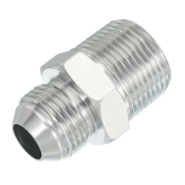 Imagem de PATIKIL Conectores de mamilo redutores hexagonais adaptador de tubo macho 7/20.3 cm alargamento 37° JIC x 3/10.2 cm macho NPT, adaptador de bocal redutor de encaixe de tubulação encaixe hidráulico de