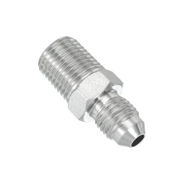 Imagem de PATIKIL Conector adaptador de tubo 7/40.6 cm macho 37 ° Flare JIC x 1/10.2 cm macho R encaixe de tubo restritor de alimentação de óleo conector hidráulico para sistema de tubulações de água a vapor de