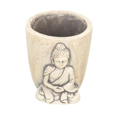 Imagem de ＡＷＨＡＯ Vaso de plantas de Buda Mini vaso de flores de cimento para decoração de mesa interna, Style B