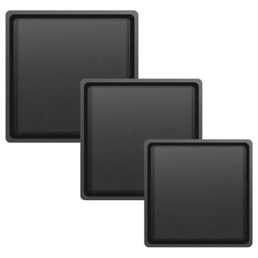 Imagem de Kritkin Molde quadrado de 3 tamanhos, diâmetros internos de 23,5 cm, 32 cm e 36,3 cm, moldes de pedra para concreto e vitral para caminhos no jardim