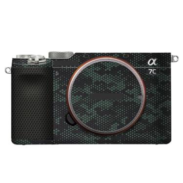 Imagem de JERXTTON Adesivo de capa de câmera para Sony A7C, película protetora, antiarranhões, decoração (verde mamãe)