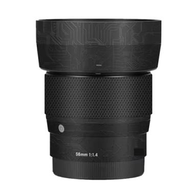 Imagem de Película protetora para lente de câmera, película protetora, película vinly, adesivo premium para Sigma 56 mm F1.4 DG DN, adequado para Sony E Mount para Canon EFM Mount (Circuit Black)