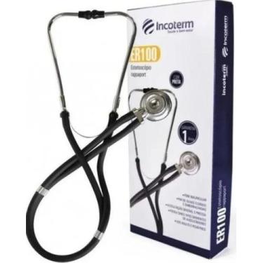 Imagem de Estetoscópio Rappaport Er100 Incoterm, PRETO