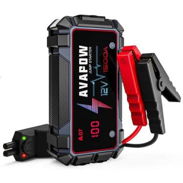 Imagem de Car Jump Starter AVAPOW A07 1500A 12V - Para Carros a Gasolina (7L) e 