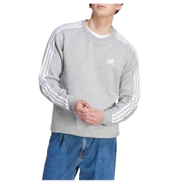 Imagem de adidas Essentials Moletom masculino de lã com 3 listras, Cinza médio mesclado, 4XG