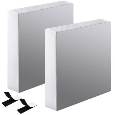 Imagem de Yoojahow Pacote com 2 isoladores de ventilação para trailers, 35,5 x 35,5 x 7,6 cm, capa de claraboia, com superfície refletiva, à prova d'água, cobertura de ventilação para trailer, sombra para