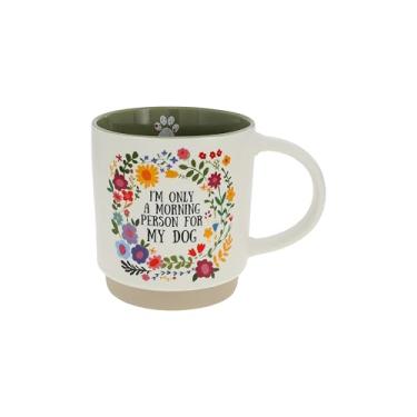 Imagem de Pavilion Gift Company - Morning Person - Caneca de café e chá de 510 g floral amante de cachorro pai cachorro mãe cachorro pai utensílios de cozinha utensílios de cozinha