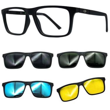Imagem de Oculos Mormaii 6112 Swap 4 Preto Fosco com 4 Clipons CGAN, Preto fosco