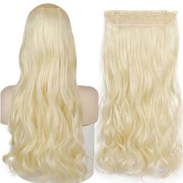 Imagem de Cabelo Aplique Tic Tac Orgânico Ondulado  65Cm Preto - Gm Hair, Loiro 