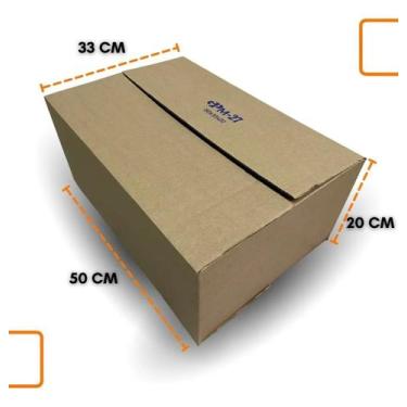 Imagem de Caixa de Papelão Grande para Mudança Kraft 50x33x20 kit 5 unidades Tra
