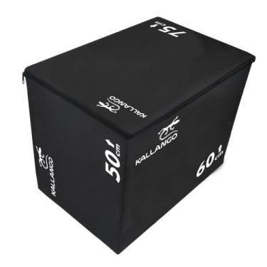 Imagem de Caixa Plyo Box Naval Grande Revestida 75x50x60cm Kallango, Preto