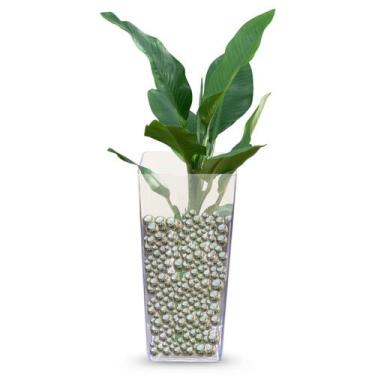 Imagem de Vaso Tubo Acrílico Retangular Transparente 13x22,5 Decoração - Microma