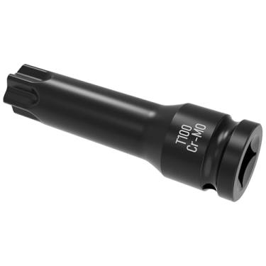 Imagem de Skweawert Chave de 1/5.1 cm T100 (100 mm) Totx soquete de broca de impacto de 6 pontos métrico 7,6 cm comprimento Cr-Mo Steel Air Drive Alongamento Adaptador de soquete de chave de fenda Use com