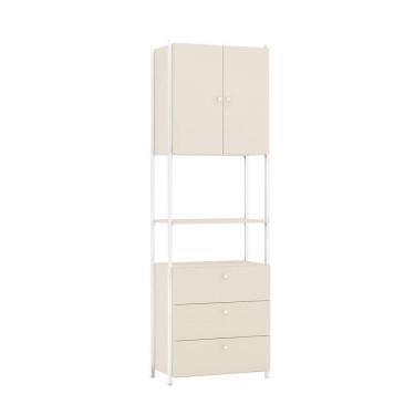 Imagem de Armário Closet Metalic 003 Industrial Off White/branco