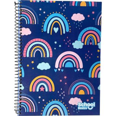 Imagem de Caderno Universitário Estampado 1 Matéria 80 Folhas Office Basics Capa Dura