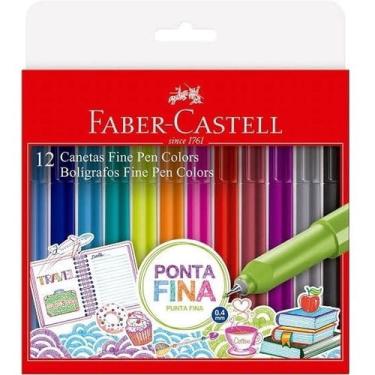 Imagem de Caneta Faber Castell Fine Pen 12 Cores 0.4mm