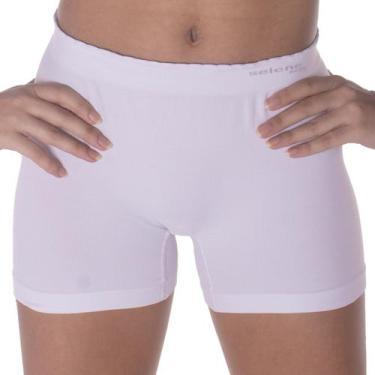 Imagem de Calcinha Infantil Boxer Sem Costura Selene, M, Branco