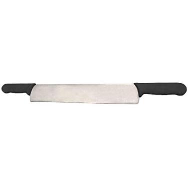 Imagem de Cozzini Cutlery Imports Faca de queijo de cabo duplo, melancia e sabonete, cabo fibrox preto de 38 cm
