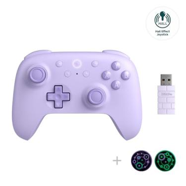 Imagem de 8Bitdo Controle sem fio Ultimate 2C Hall Effect Joysticks e gatilhos Hall para Windows PC e Android, com amortecedores L4/R4 remapeáveis, função turbo e vibração Rumble (Roxo)