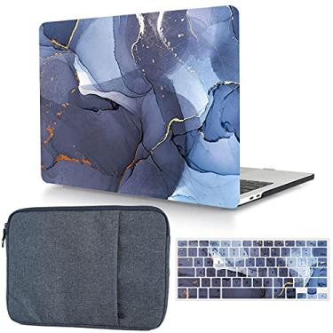 Imagem de Capa compatível com MacBook Pro 38.1 cm 2019 2018 2017 2016 versão A1990 A1707, capa rígida protetora de plástico e capa para teclado e capa para MacBook Pro 15,4 com Touch Bar - Dark Mist