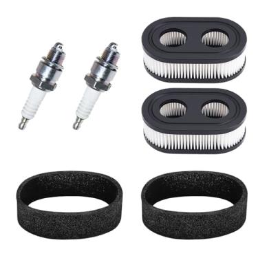 Imagem de 2 peças de filtro de ar 593260 com pré-filtro e vela de ignição para os melhores modelos de cortadores de grama - peças de purificador de ar para 500EX, 550EX, 575EX, 625EX, 725EXI, TB110, TB115