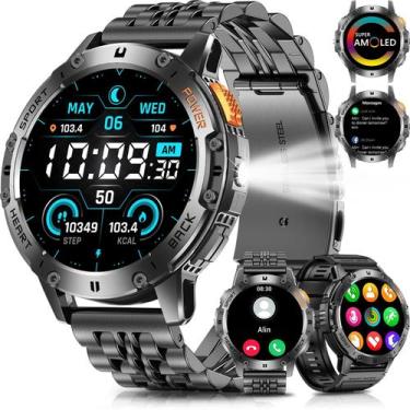 Imagem de Smartwatch PODOEIL Military para homens 1,43" AMOLED Bluetooth