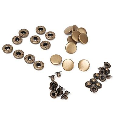 Imagem de Fivela Quatro Em um de 15mm para Jaquetas e Roupas de Algodão, Botão de Jaqueta de Penas Com Clipe de Mola (Botão 831 bronze 15MM)