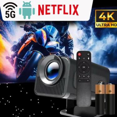 Imagem de Projetor de Imagem HY320 Android Portátil 4K WiFi HDMI USB Bluetooth F