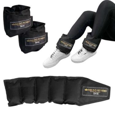Imagem de Par Caneleira 5kg Tornozeleira Peso Academia Fitness - Rei do Fitness,