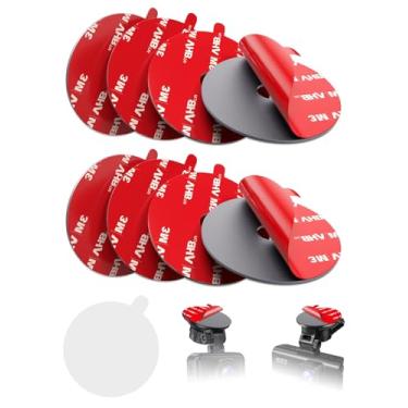Imagem de APPS2Car 8 peças de almofadas adesivas 3M VHB para câmera de painel com filme eletrostático, adesivo redondo de dupla face resistente ao calor de 5,5 cm para montagem de dashcam, fita adesiva para