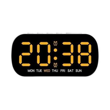 Imagem de Despertador Digital Alimentado Por USB LED Modo Noturno Snooze Alarme 