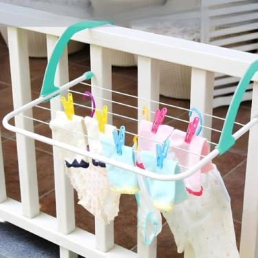 Imagem de Varal Portátil de Parede e Janela – Dobrável, Braço Regulável, Ideal para Apartamento, Sem Instalação – Cores Sortidas