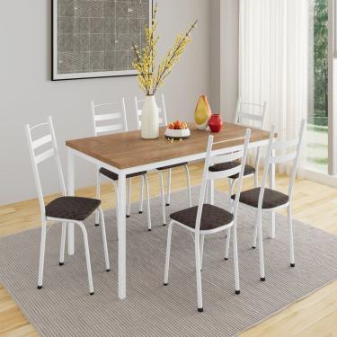 Imagem de Conjunto de Mesa com 6 Cadeiras Adriana Branco/ Tecelão Cacau/ Demolição