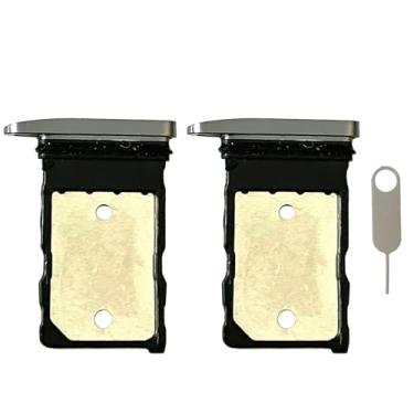 Imagem de 2 peças - Substituição de suporte para bandeja de cartão SIM único + pino ejetor de cartão para Google Pixel 9 Pro (verde)