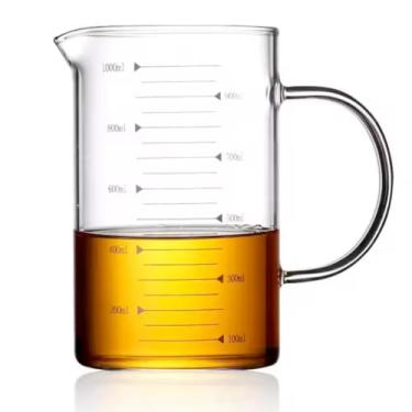 Imagem de Jarra Medidora de Vidro Borossilicato 1 Litro com Graduação para Líquidos Quentes e Frios Premium