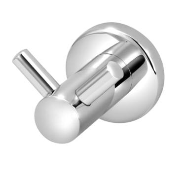 Imagem de Porta Toalha Cabide Duplo Banheiro Metal Luxo Cromado