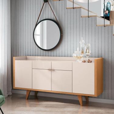 Imagem de Buffet Balcão Decorativo Albani Sala De Jantar Off White/cinamomo G26 - Gran Belo