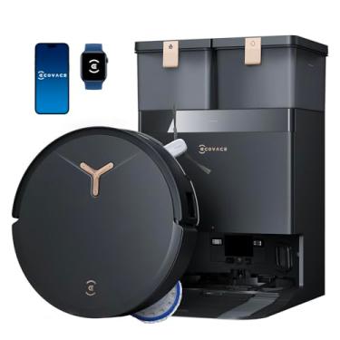 Imagem de ECOVACS Aspirador e esfregão Omni Robot DEEBOT T50 MAX PRO, sucção de explosão de 18.500Pa, elevação automática de 18 mm, ZeroTangle & TruEdge 2.0, AIVI 3.0 Evitar obstáculos, esfregão automático com