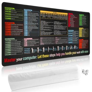 Imagem de Folha de dicas do Excel — Mouse Pad, módulos de função Excel e funções comuns — Mouse pad GG grande para jogos | Tapete de mesa para teclado e mouse