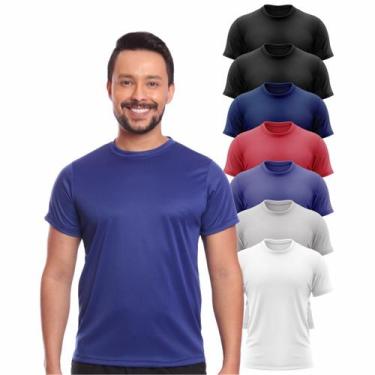 Imagem de Kit 7 Camisas Masculina Manga Curta Dry Fit Proteção Uv - Brás e Cia, 