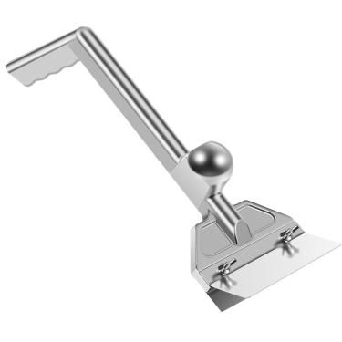 Imagem de bigjvbfv Raspador de grelha, conjunto de raspadores de chapa de aço inoxidável, raspador de churrasco para limpeza de grelha, espátula de churrasco antiqueimadura, raspadores de grelha, kit de limpeza