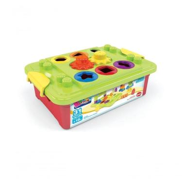 Imagem de Brinquedo Caixa Educativa Blocos De Montar Mk336 Dismat