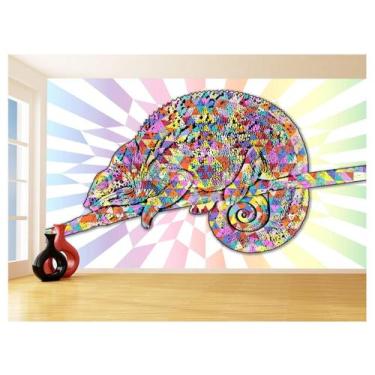 Imagem de Papel De Parede 3D Animais Pop Art Camaleão Pet 3,5M Pxa10 - Você Deco