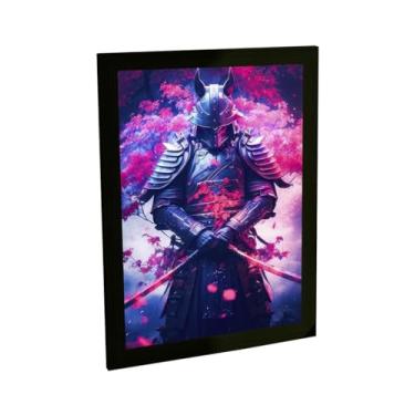 Imagem de Quadro Decorativo Samurai Duas Katanas Ilustração Decoração Poster Quarto Sala