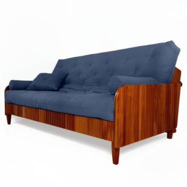 Imagem de Sofá Cama Paris II Ripado Acquablock Madeira Maciça Natural D33 - R9 D