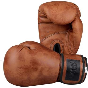 Imagem de Luvas De Boxe Profissional Retro Para Homens & Mulheres Luvas De Treino Para Puhing Bag, Kickboxing, Muay Thai, coffee, 8 oz