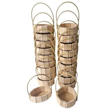 Imagem de Kit com 20 Cestinhas de Madeira Pinus, Decorativas