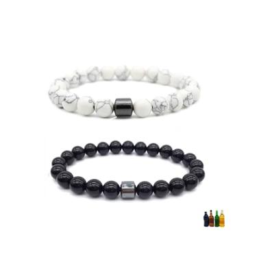 Imagem de bike8 2 peças, pulseira antiálcool para homens e mulheres, pulseira de manifestação de álcool que reduz o desejo de beber, pulseiras aliviam a ansiedade, estresse, joias, presentes, NO, Pedra, Sem