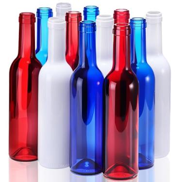 Imagem de Rtteri 24 peças de garrafas de vinho coloridas decorativas de 375 ml, garrafas de vidro vazias para flores, decoração de casamento, peça central, lembrancinha de festa de Natal, artesanato DIY